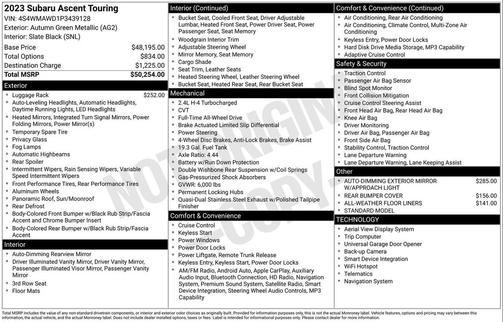 2023 Subaru Ascent Touring 7-Passenger