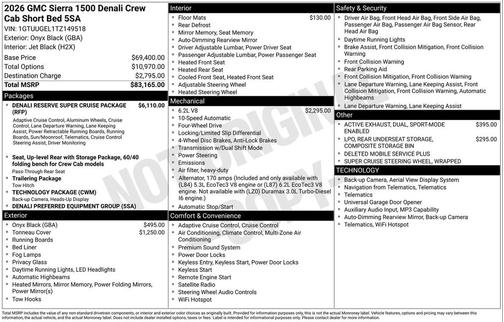 2026 GMC Sierra 1500 Denali