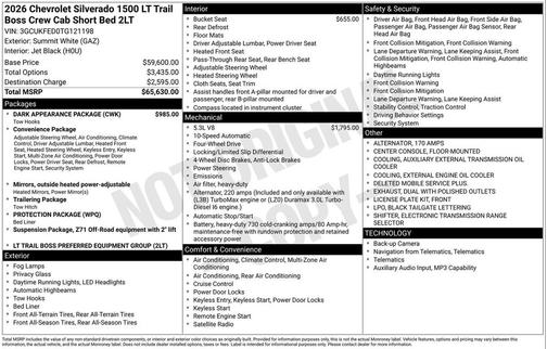 2026 Chevrolet Silverado 1500 LT Trail Boss