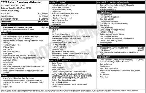 2024 Subaru Crosstrek Wilderness