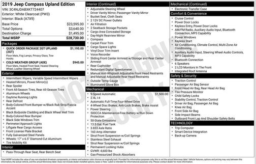 2019 Jeep Compass Upland Edition 4x4