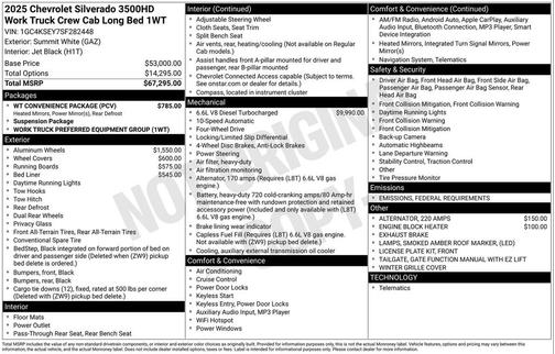 2025 Chevrolet Silverado 3500 WT