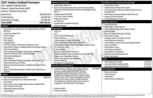 2021 Subaru Outback Premium