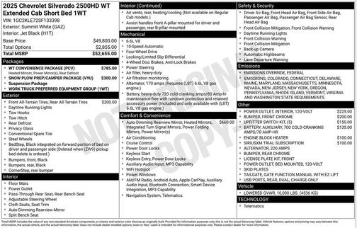 2025 Chevrolet Silverado 2500 WT