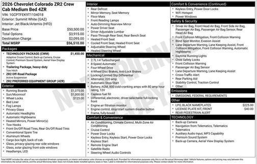 2026 Chevrolet Colorado ZR2