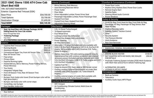 2021 GMC Sierra 1500 AT4