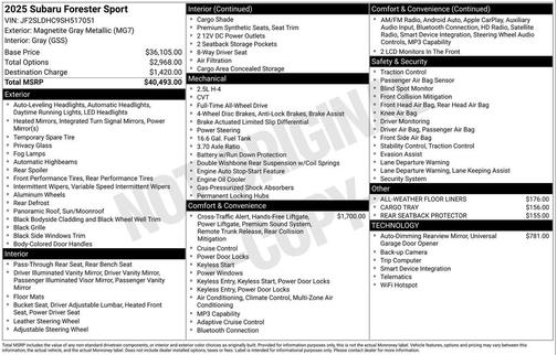 2025 Subaru Forester Sport