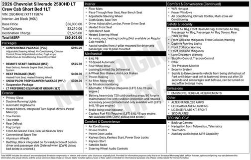 2026 Chevrolet Silverado 2500 LT