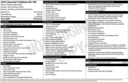 2023 Chevrolet Trailblazer RS