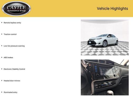 Blizzard Pearl 2018 Toyota Corolla LE