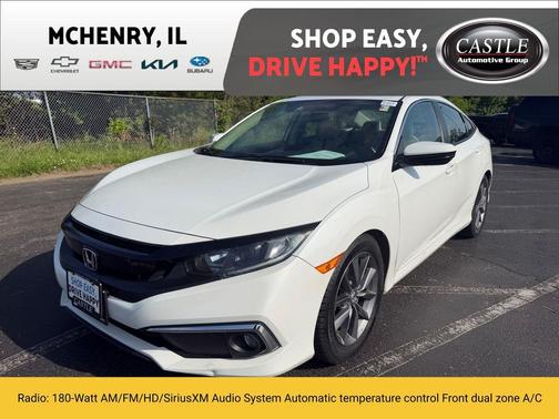 Platinum White Pearl 2019 Honda Civic EX