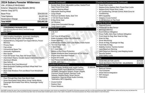 2024 Subaru Forester Wilderness
