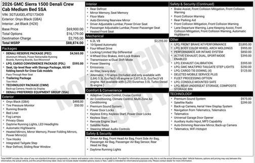2026 GMC Sierra 1500 Denali