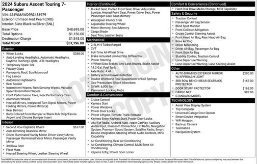 2024 Subaru Ascent Touring 7-Passenger