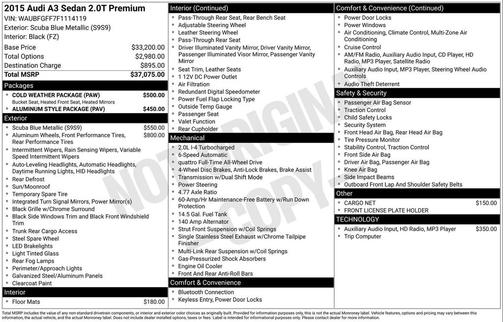 2015 Audi A3 2.0T Premium