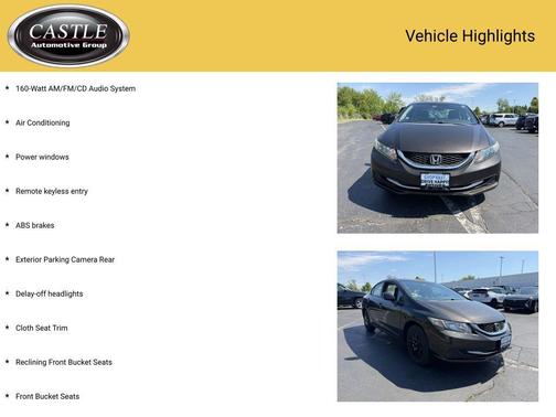 Kona Coffee Metallic 2013 Honda Civic LX