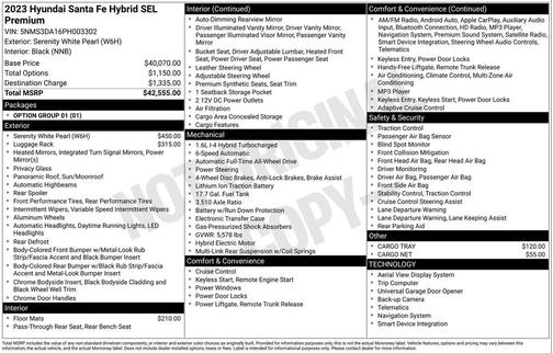 2023 Hyundai SANTA FE HEV SEL Premium