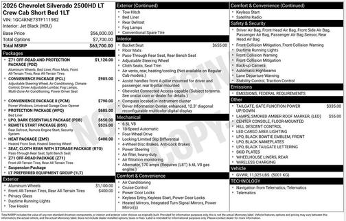 2026 Chevrolet Silverado 2500 LT