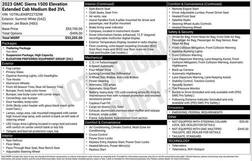 2023 GMC Sierra 1500 Elevation