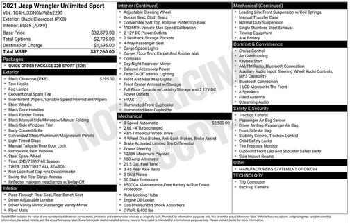 2021 Jeep Wrangler Unlimited Sport