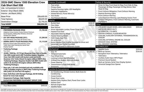 2026 GMC Sierra 1500 Elevation