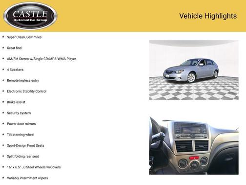 2009 Subaru Impreza 2.5 i