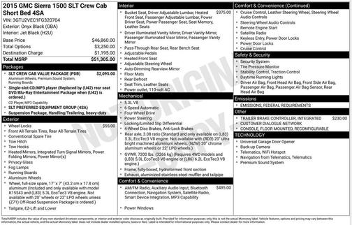 2015 GMC Sierra 1500 SLT