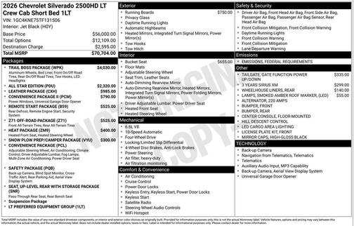 2026 Chevrolet Silverado 2500 LT