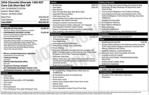 2026 Chevrolet Silverado 1500 RST