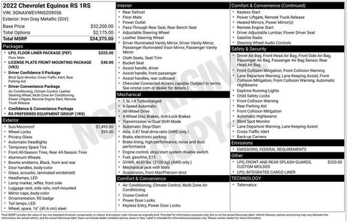 2022 Chevrolet Equinox AWD RS