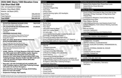 2026 GMC Sierra 1500 Elevation