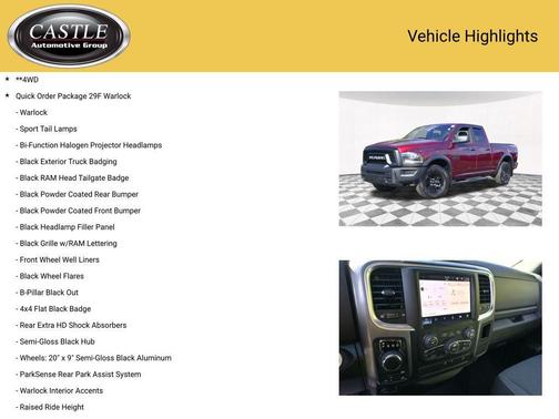 2022 RAM 1500 Classic Warlock Quad Cab 4x4 6'4' Box