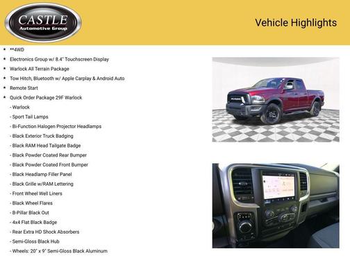 2022 RAM 1500 Classic Warlock Quad Cab 4x4 6'4' Box