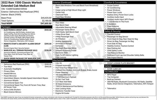 2022 RAM 1500 Classic Warlock Quad Cab 4x4 6'4' Box