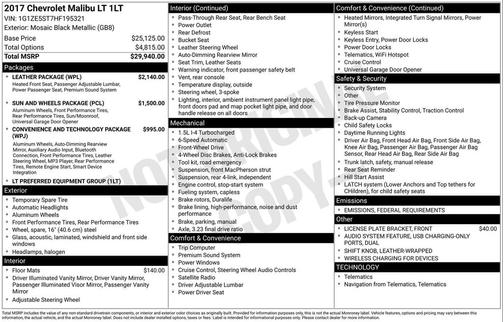 2017 Chevrolet Malibu 1LT