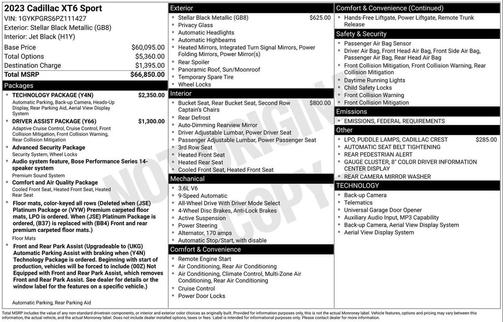 2023 Cadillac XT6 Sport AWD