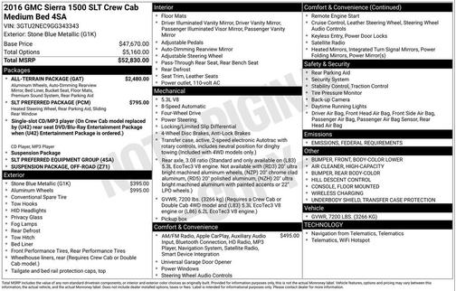 2016 GMC Sierra 1500 SLT