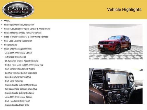 2021 Jeep Grand Cherokee 80th Anniversary 4X4