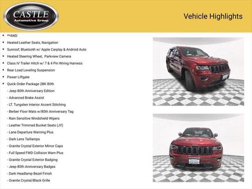 2021 Jeep Grand Cherokee 80th Anniversary 4X4
