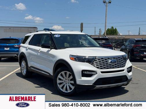 White Metallic 2021 Ford Explorer Platinum