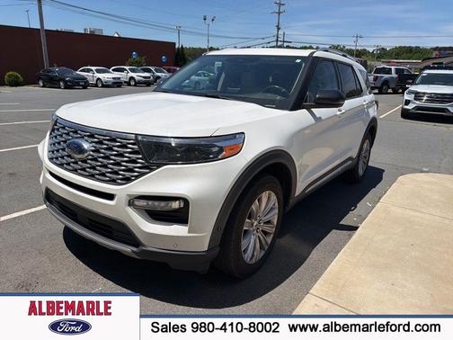 White Metallic 2021 Ford Explorer Platinum