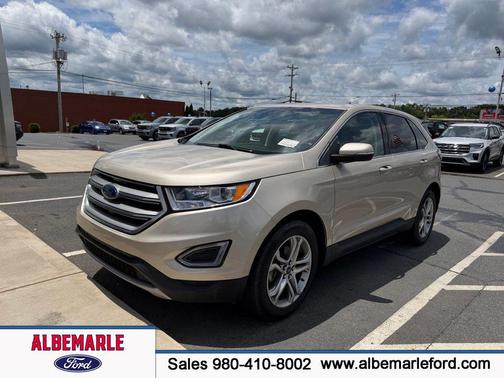 White Gold Metallic 2018 Ford Edge Titanium