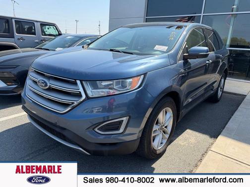 Blue 2018 Ford Edge SEL
