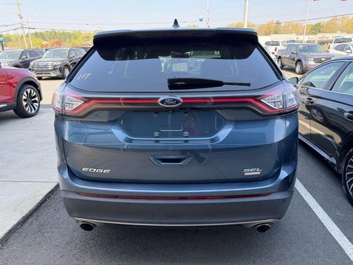 Blue 2018 Ford Edge SEL