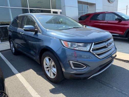 Blue 2018 Ford Edge SEL