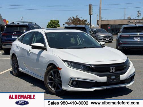 White 2021 Honda Civic EX