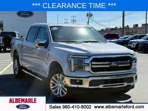 Space White Metallic 2025 Ford F-150 Lariat Truck