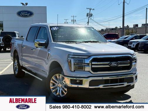 Space White Metallic 2025 Ford F-150 Lariat Truck