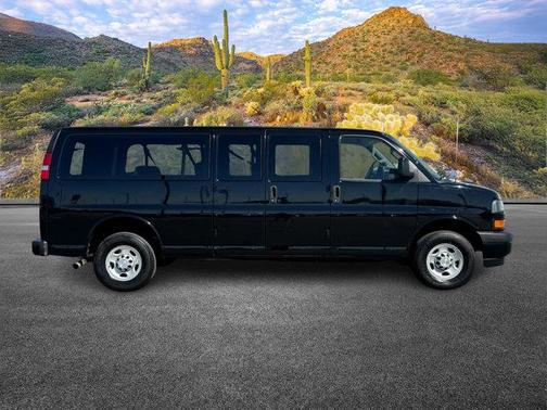 Black 2023 Chevrolet Express 3500 RWD 3500 Extended Wheelbase LS