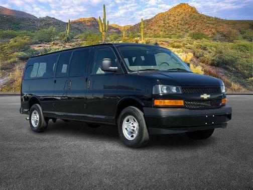 Black 2023 Chevrolet Express 3500 RWD 3500 Extended Wheelbase LS